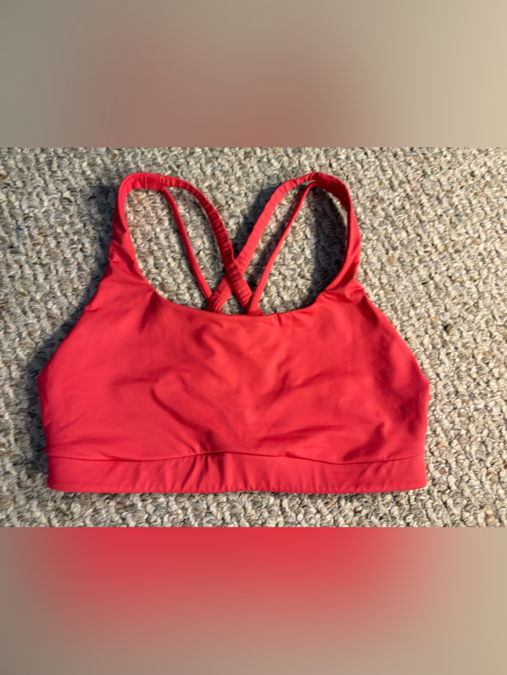 lululemon athletica Coral Crossback Sports Bra, Size S